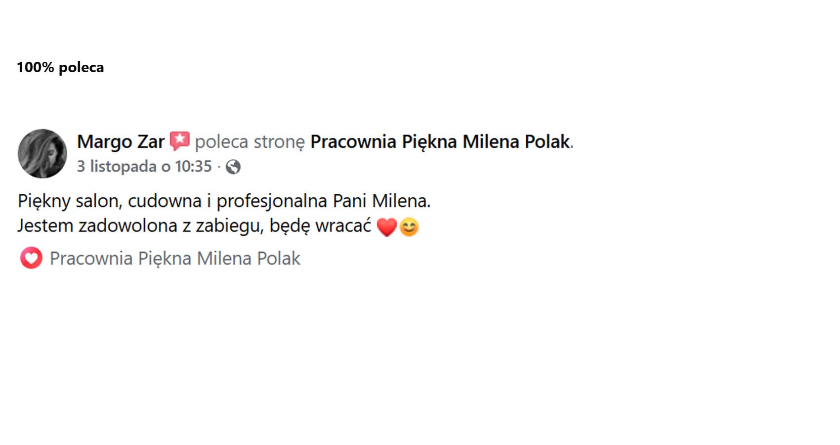 Opinia Facebook